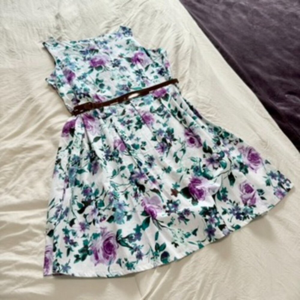 CHARMING CHARLIE floral dress rose. Size L